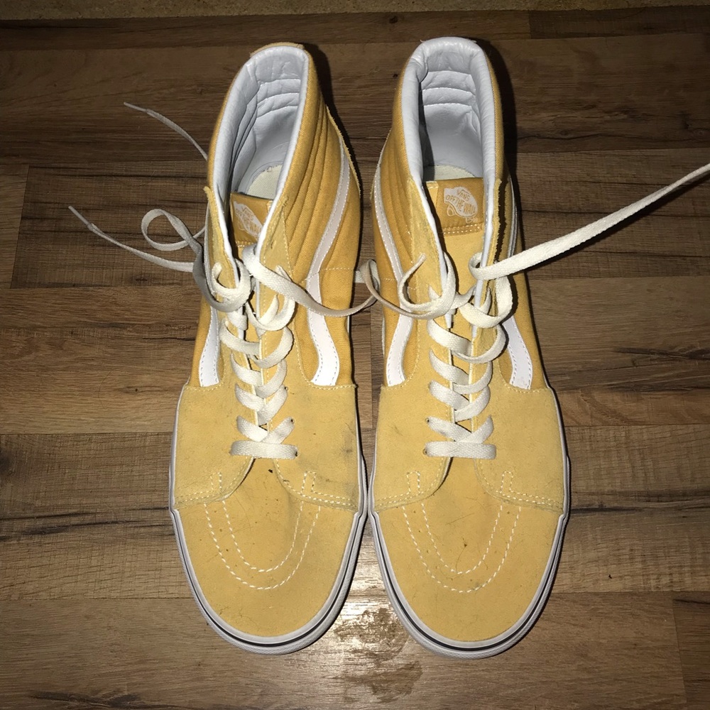 Vans men’s yellow Sk8-hi size 12